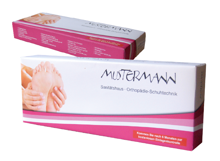 Ein Einlagenbox für orthopädische Maßeinlagen