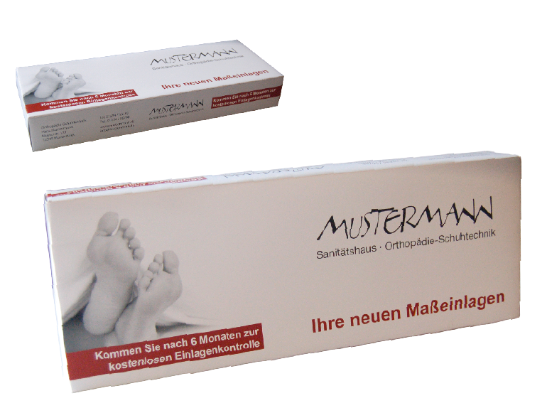 Einlagenbox für Orthopädische Maßeinlagen