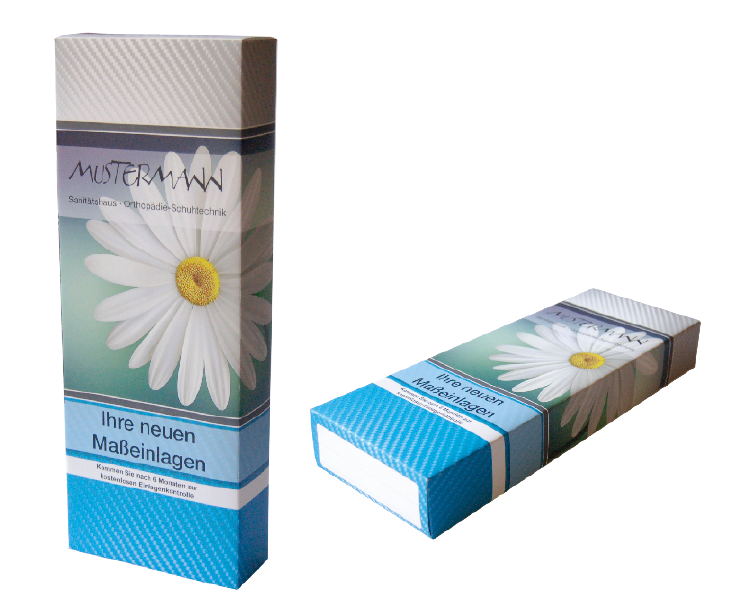 Ein Einlagenbox für orthopädische Maßeinlagen