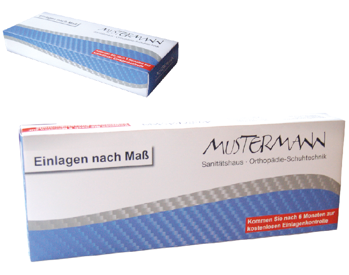 Ein Einlagenbox für orthopädische Maßeinlagen