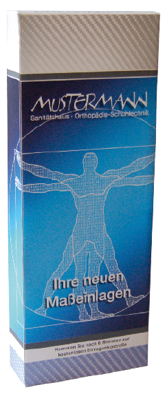 Ein Einlagenbox für orthopädische Maßeinlagen