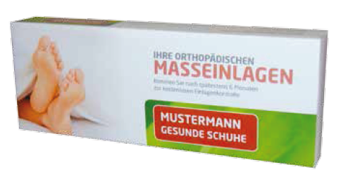 Einlagenbox für Orthopädische Maßeinlagen