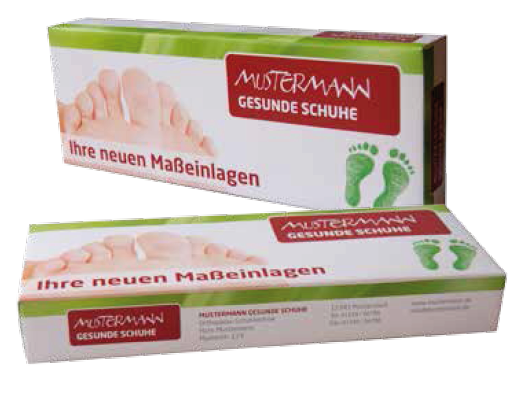 Einlagenbox für Orthopädische Maßeinlagen