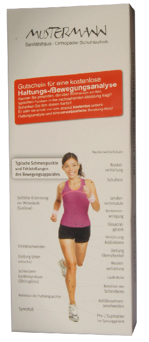Ein Einlagenkarton für orthopädische Maßeinlagen