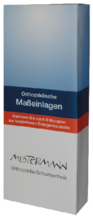 Einlagenverpackung für Orthopädische Maßeinlagen