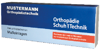 Einlagenbox für Orthopädische Maßeinlagen