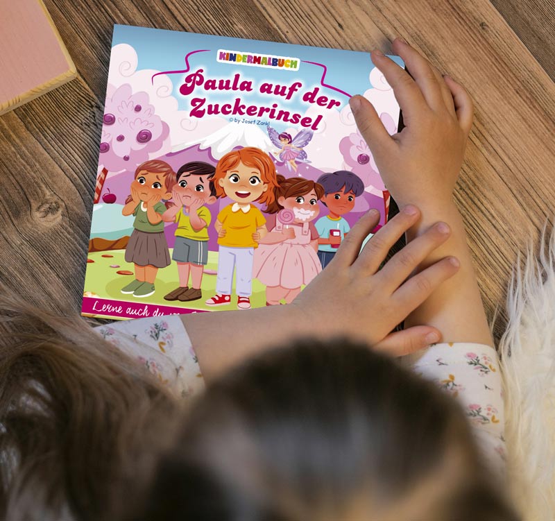 Krankenhaus Kindermalheft "Paula auf der Zuckerinsel"